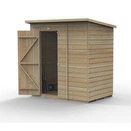 Forest Beckwood 6' x 4' (Nominal) Pent Shiplap Timber Shed with Base & Assembly