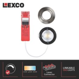 Lexco Tania Tilt  Fire Rated LED Downlight Brushed Nickel 6W 600lm