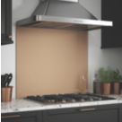 Splashback  Rose Gold Self-Adhesive Glass Kitchen Splashback 900mm x 750mm x 6mm