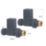 Towelrads  15mm x 1/2" Anthracite Straight Designer Manual Radiator Valve & Lockshield  2 Pack