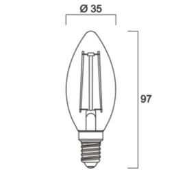 Sylvania ToLEDo Retro V5 ST 840 SL E14 Candle LED Light Bulb  470lm 4.5W