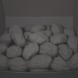 Be Modern Design Black Rotary Control Inset Gas Manual Fire 510mm x 123mm x 605mm