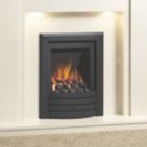 Be Modern Design Black Rotary Control Inset Gas Manual Fire 510mm x 123mm x 605mm