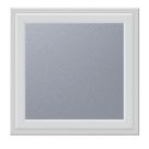 Crystal  Top Opening Obscure Double-Glazed Casement White uPVC Window  820mm x 820mm