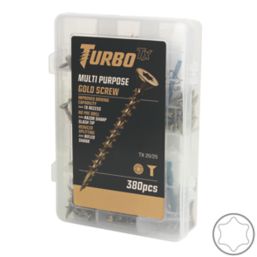 Turbo TX  TX Double-Countersunk Multi-Purpose Screw Handy Pack 380 Pieces