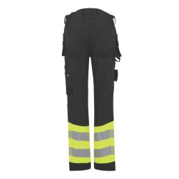 Regatta Hi Vis XPro Stretch Holster Trouser Black/Yellow 44" W 32" L
