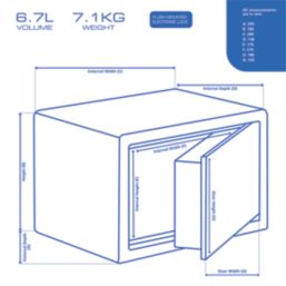 Burg-Wachter Pure Safe PS110 K  Key Freestanding Home Safe 6.7Ltr