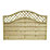 Forest Prague  Lattice Curved Top Fence Panels Natural Timber 6' x 4' Pack of 8