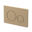 Dual Water-Saving Low Volume Flush Round Flushing Plate Brushed Brass