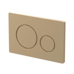 Dual Water-Saving Low Volume Flush Round Flushing Plate Brushed Brass