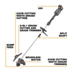 Titan  TTT1203GBC 36V 1 x 4.0Ah Li-Ion TXP Brushless Cordless Brushcutter & Grass Trimmer