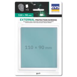 Gys  Welding Helmet External Replacement Lenses 90mm x 110mm 5 Pack