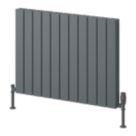 Reina Piatto Double 600mm x 820mm 3005BTU Anthracite Horizontal Designer Radiator