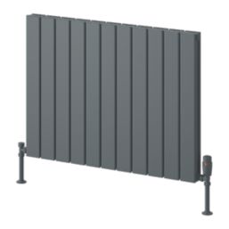 Reina Piatto Double 600mm x 820mm 3005BTU Anthracite Horizontal Designer Radiator