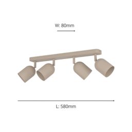 Eglo Tilston Bar 4-Light Spotlight Sandy
