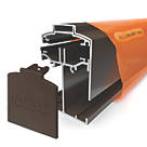 ALUKAP-SS Brown 0-100mm Low Profile Glazing Gable Bar 2400mm x 60mm