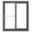 Crystal  Left-Handed Anthracite Grey uPVC Sliding Patio Door Set 2090mm x 2090mm