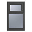 Crystal  Top Opening Obscure Triple-Glazed Casement Anthracite on White uPVC Window 610mm x 1040mm