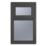 Crystal  Top Opening Obscure Triple-Glazed Casement Anthracite on White uPVC Window 610mm x 1040mm