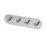 Eclipse 4-Hook Angled Coat Rail Polished Stainless Steel 191mm x 48mm
