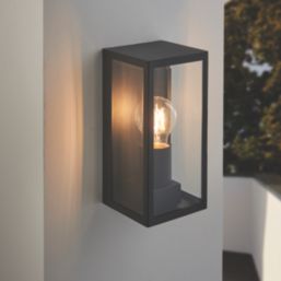 LAP Breton Outdoor Rectangular Wall Lantern Matt Black