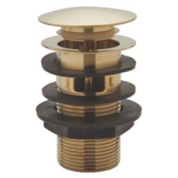 Highlife Bathrooms Slotted Pop Up Basin Waste Brushed Brass 60mm