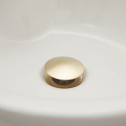 Highlife Bathrooms Slotted Pop Up Basin Waste Brushed Brass 60mm