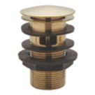 Highlife Bathrooms Slotted Pop Up Basin Waste Brushed Brass 60mm
