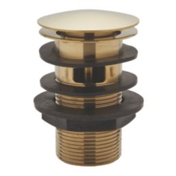 Highlife Bathrooms Slotted Pop Up Basin Waste Brushed Brass 60mm