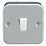 Knightsbridge  10AX 1-Gang Metal Clad Intermediate Switch Grey with White Inserts