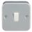 Knightsbridge  10AX 1-Gang Metal Clad Intermediate Switch Grey with White Inserts