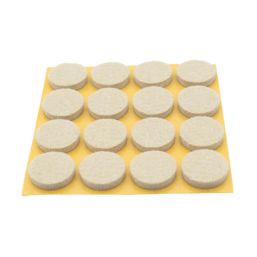 Essentials Beige Round Self-Adhesive Felt Pads 22mm x 22mm 80 Pack