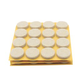 Essentials Beige Round Self Adhesive Felt Pads 22mm x 22mm 80 Pack Screwfix