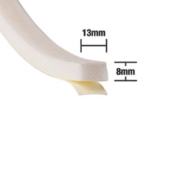 Stormguard  Extra Thick Weatherstrips White 3.5m 2 Pack