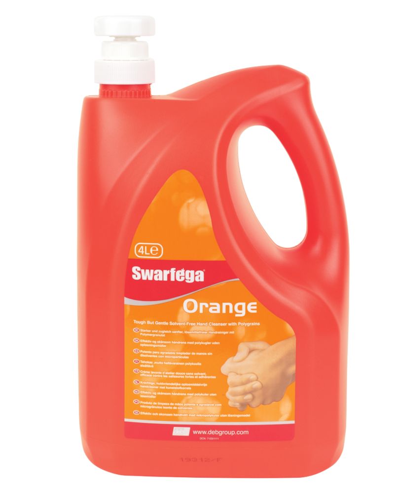 Swarfega Orange Hand Cleaner Pump Pack 4Ltr - Screwfix