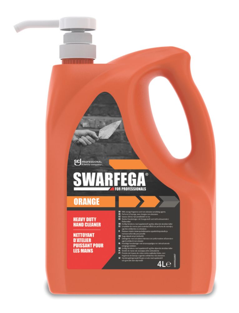Swarfega Orange Hand Cleaner Pump Pack 4Ltr - Screwfix