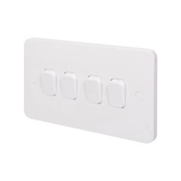 Schneider Electric Lisse 10AX 4-Gang 2-Way 10AX Light Switch  White
