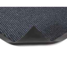 COBA Vyna-Plush Entrance Mat Black/Blue 1.2m x 0.9m x 7mm