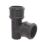FloPlast Cast Iron Effect Push-Fit 92.5° Double Socket Branch Black 110mm