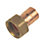 Flomasta  Copper End Feed Straight Tap Connector 15mm x 1/2"