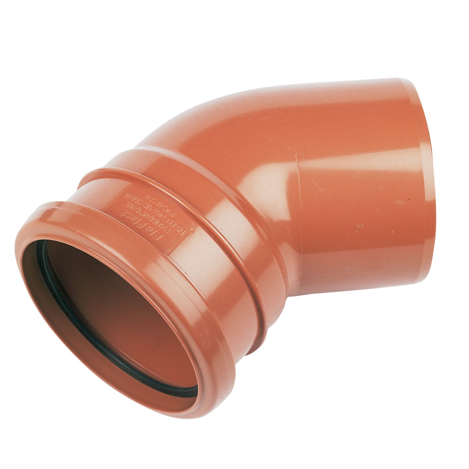 FloPlast Push-Fit 45° Single Socket Bend 110mm (23573)