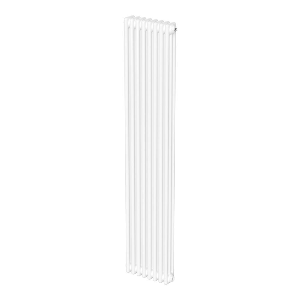 Flomasta 1800mm x 380mm 4520BTU White Vertical 3 Column Radiator - Screwfix