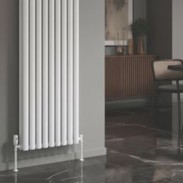 Reina Elips Double 1600mm x 420mm 3903BTU White Vertical Designer Radiator