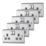 Refurb British General Nexus Metal 13A 2-Gang DP Switched Plug Sockets Brushed Steel  with Grey Inserts 5 Pack