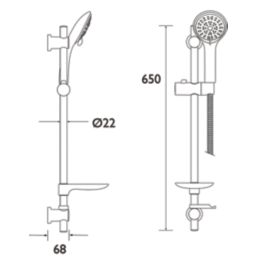 Bristan Casino  Shower Kit Chrome-Plated
