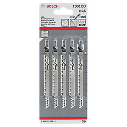 Bosch  T301CD Softwood & Plywood Jigsaw Blades 117mm 5 Pack