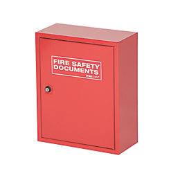 Firechief  Key Lock Fire Document Cabinet 300mm x 140mm x 370mm Red
