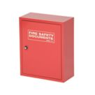 Firechief  Key Lock Fire Document Cabinet 300mm x 140mm x 370mm Red