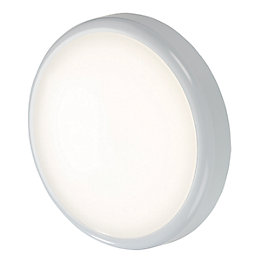 Knightsbridge BT14ACTS Indoor & Outdoor Round LED CCT Adjustable Bulkhead With Microwave Sensor White 14W 1130-1260lm