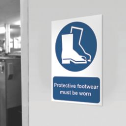 "Protective Footwear Must Be Worn" Sign 420mm x 297mm